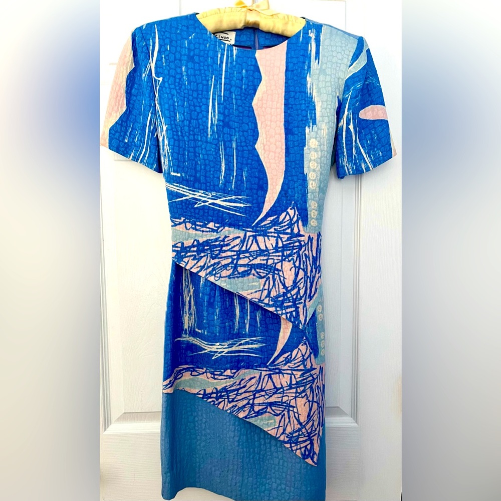 Icinoo Silk blue dress Size 4
